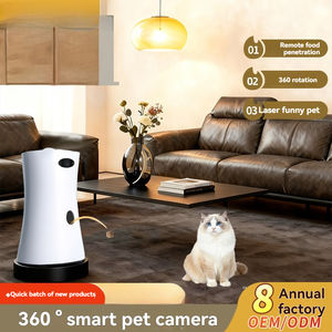 Caméra intelligente pour animaux <span class=keywords><strong>de</strong></span> compagnie 1080P haute définition, <span class=keywords><strong>distributeur</strong></span> <span class=keywords><strong>de</strong></span> nourriture sans fil avec jouets laser et audio bidirectionnel pour la lecture et l'alimentation à distance - Product Image 2