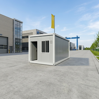 Maison conteneur modulaire démontable 20ft 30ft 40ft, structure en acier, prévention des ouragans, vente en gros