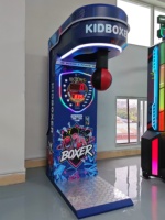 Machine d'arcade simulateur de boxe pour enfants à 3 écrans, fonctionnant à pièces, construction en fer et plastique, prise en charge de l'anglais, pour usage intérieur