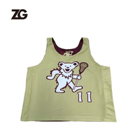 Maillot de crosse réversible personnalisé imprimé par sublimation en maille Pinnies hommes jeunes uniforme de crosse d'entraînement
