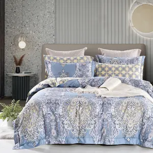 غطاء سرير مجموعة استخدام القطن قماش طباعة قماش مطبوع
