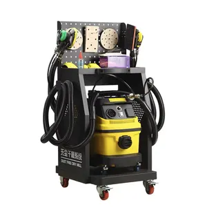 Máquina de polimento livre de poeira para carros, sistema pneumático de extração a vácuo com estações duplas, lixadeira para reparo de pintura automática