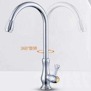 Grifo de Cocina Monomando con Rotación de 360 Grados, Montaje en Encimera, Válvula de Cerámica, Estilo Tradicional - Product Image 1