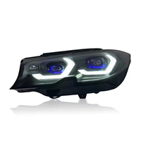 قطع غيار سيارات SJC لسيارات BMW 3 سلسلة G20 G28 18-22 مجموعة مصابيح أمامية ليزر مطورة G20 ملحقات سيارة مصابيح أمامية صفراء وبيضاء