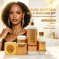 Produits de soin éclaircissants pour la peau Pure Egyptian Gold pour femmes, unifiants le teint, correcteurs de taches brunes, hydratants visage et corps, beauté
