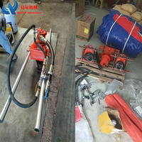 Nouvelle machine de forage pneumatique portative QIYUN 2M à grand diamètre, mini-foreuse de pieux, équipement de forage de sol à 2 cadres avec pompe à engrenages pour l'impression