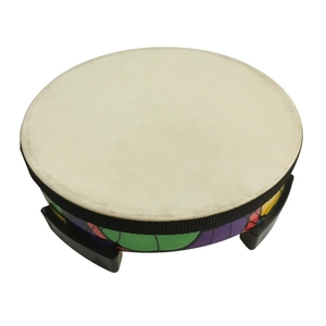 Wholesale Colorful Mosaic Painted Floor Hand <b>Drum</b> With Plastic Support Feet Orff Percussion Instrument For Kids Performance - Product Image 2