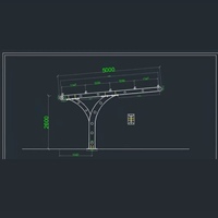 Carport solaire BIPV de la marque HSD |   Structure en acier Q235 galvanisée à chaud pour parking extérieur de projet routier de grande envergure, résistance au vent 60 m/s