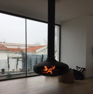 Caminetto Sospeso a Soffitto Multimisura Opzionale, Riscaldatore a Combustione di Legna e <span class=keywords><strong>Bioetanolo</strong></span> per Decorazione Terrazza - Product Image 5