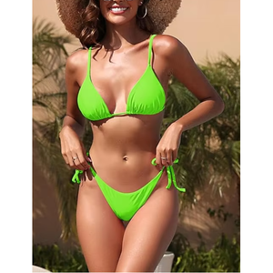 Women Printed Small Rib 2 Piece Bikini Set Sexy Summer <b>Beach</b> Swimwear - Product Image 6