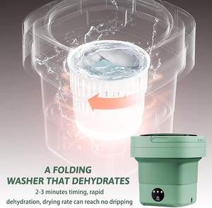 Mini machine à laver portable pour chaussettes et sous-vêtements, pliable - Product Image 3