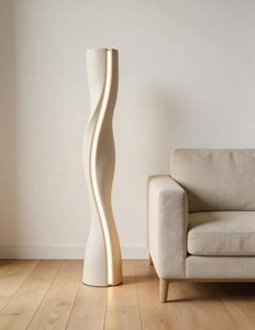 Lampe sur pied sculpturale moderne, lumière blanche froide, base E26, LED, lumière chaude, design minimaliste, commande tactile, hauteur réglable - Product Image 1