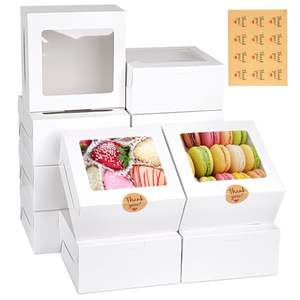 Cajas de embalaje de alimentos con logotipo personalizable de buena calidad, caja para Tartas, pantalla OEM y ODM, pasteles elegantes, <span class=keywords><strong>galletas</strong></span>, caja para tartas pequeñas - Product Image 6