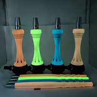 T080 Lvhe nouvel arrivage boîte cadeau Unique en acier inoxydable Zinc emballage Mix couleurs brille dans le noir narguilé Alpha chicha X