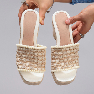 Nouvelles plateformes pour femmes à bout ouvert, sexy, talons épais pour l'été - Product Image 5