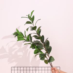 Feuilles de Magnolia Artificielles en Latex, Style Forêt, Décoration Souple pour Haute Branche, Longue Durée, Aménagement Intérieur Hôtelier - Product Image 1