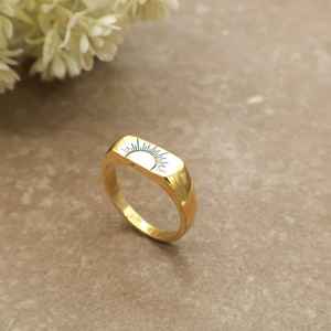 Anillo de Plata de Ley 925 con Diseño de Sol Nascente, Anillo de Boda de Lujo, Regalo Celestial de Moda para Él y Ella - Product Image 5