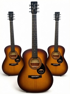 Guitare acoustique mini de 36 pouces, table en épicéa stratifié, dos et éclisses en acajou, finition mate Sunburst, style <span class=keywords><strong>Parlor</strong></span> - Product Image 1