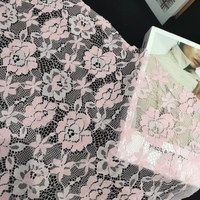 Tissu extensible en polyester et élasthanne péruvien, tissu en dentelle florale coloré pour robe