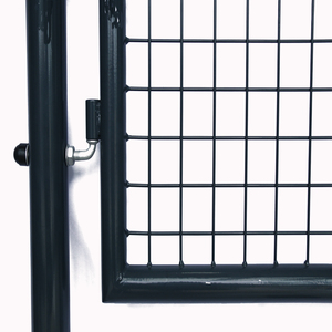 Portail de jardin en métal 100x100cm, porte de jardin en acier galvanisé, avec poignée, serrure et clés, portail de clôture robuste, <span class=keywords><strong>anthracite</strong></span> - Product Image 6