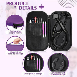 Профессиональный чехол для стетоскопа, медицинский класс EVA для хранения 3 м с защитой от пены и водонепроницаемым дизайном - Product Image 2