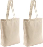 Sacs fourre-tout pliables en toile vierge avec fermeture à glissière, sacs réutilisables multi-usages pour événements promotionnels, cadeaux et vente au détail