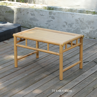 Ensemble de table et de chaises de patio d'extérieur portables de style bambou vintage chinois Meiqi, résistant aux intempéries, pour jardin, balcon, salon, thé, détente