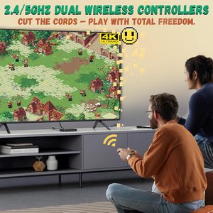 Game Stick 4K Android HD 3D Video Game Console 2.4GHz Wireless Two Player Supports 14 Emulators 40000 Games TV Game Console - Product Image 6