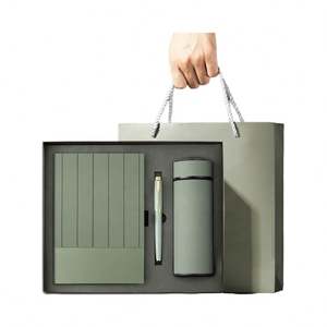 Wholesale Luxury Business Gifts Handmade Silk Screen Printed <b>Notebook</b> Pen Personalized Custom Logo Soft Cover Corporate Gift <b>Set</b> - Product Image 4