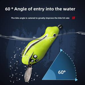 Leurre de pêche grenouille flottant 7,6g, 5 pièces, 5 couleurs, pour la pêche au snakehead, leurre souple avec cuillère, longue portée, leurre réaliste - Product Image 3