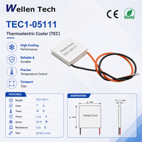 Cellules TEC de puissance moyenne TEC1-05111 20x30x3.3 mm 6.18 V 11 A pour le contrôle de la température des projecteurs