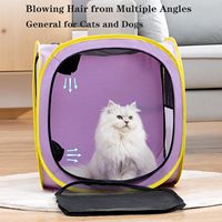Portable Respirant Maille Animaux Chiens Chats Bain Utilisation Séchage Des Cheveux Boîte De Transport Cage Cas Séchoir Chambre