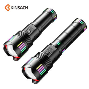 Bán Buôn Hợp Kim Nhôm C-Loại Có Thể Sạc Lại Đầu Có Thể Điều Chỉnh Điện Chức Năng Hiển Thị <span class=keywords><strong>LED</strong></span> USB Đèn Pin Cầm Tay - Product Image 4