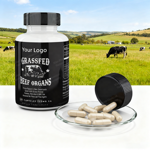 Capsules d'organes de foie, de rate et de pancréas de bœuf nourri à l'herbe lyophilisé OEM pour la gestion de l'énergie des adultes - Product Image 4