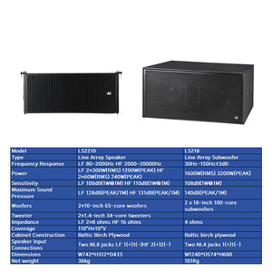 DBK 패시브 풀레인지 10인치 라인 어레이 스피커 및 18인치 파워드 서브우퍼 오디오 PA 스피커 시스템 (교회 행사용) - Product Image 5