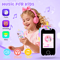 Teléfono de Juguete Unicornio para Niños, con 2 Cámaras, Recordatorio de Planificación Diaria, Teléfono Celular para Niños, Juguetes con Cámaras para Niños, Regalo de Navidad
