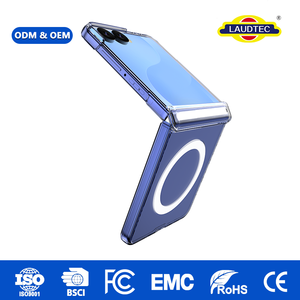 Étui pliable ultra-transparent anti-reflet pour <span class=keywords><strong>Samsung</strong></span> Flip8, magnétique, anti-UV, anti-jaunissement, avec protection de charnière, OEM ODM, vente en gros - Product Image 2