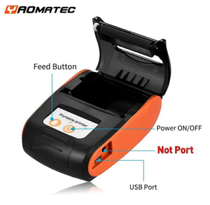 Yaomatec-Impresora térmica de recibos portátil, dispositivo de impresión de bolsillo de dientes azul, <span class=keywords><strong>teléfono</strong></span> Android, IOS, PC, aplicación gratuita, 58mm - Product Image 1