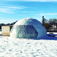 Dôme igloo isolé, résistant à la neige, transparent pour l'observation des étoiles, hôtel de glamping de luxe, structure en acier pour jardin, hiver, 6M 8M
