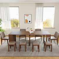Table en bois extensible commerciale pour restaurant, café, salle à manger, cuisine, intérieur – Meilleure vente