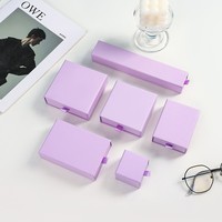 Kotak Perhiasan Magnetik Mewah Warna-warni Siap Kirim untuk Kalung Anting Cincin Gelang Set Kemasan Hadiah Kecil dengan Spons