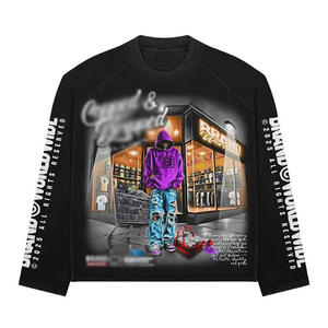 <span class=keywords><strong>Camiseta</strong></span> de Motocross Personalizada de Estilo Urbano Vintage para Hombre, 300 Gramos de Algodón, <span class=keywords><strong>Manga</strong></span> <span class=keywords><strong>Larga</strong></span>, para Carreras de <span class=keywords><strong>Ciclismo</strong></span> y Motocross, Impresión Completa - Product Image 4