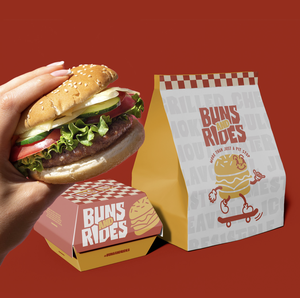 Vỏ sò Burger hộp thực phẩm cấp oilproof tùy chỉnh tông pháp khoai tây chiên Burger Sushi bao bì hộp - Product Image 6