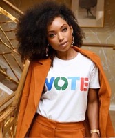 T-shirts décontractés surdimensionnés pour femmes, mode estivale, col rond, manches courtes, 100% coton, imprimé floqué