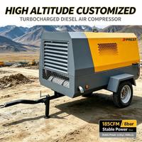 Compresseur d'air à vis turbo diesel sur mesure (portable) pour travaux de forage et de brisage de roche en haute altitude (3000 à 4000 mètres)