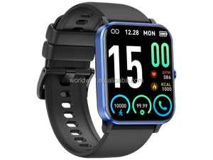 J01 Smartwatch für Männer und Frauen BT-Anruf Fitness-Tracker Herzfrequenz-Blutdruckmessgerät 1,83 Zoll Großes TFT-Display Silikonarmband IP68 - Product Image 6