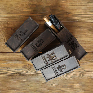 Biểu Tượng Tùy Chỉnh Hot Bán Món Quà Cưới Groomman lưu niệm Hộp Cigar Gói Bao Bì Bằng Gỗ Hộp Với Slide Top Bán Buôn - Product Image 4