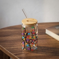 Usine personnalisée 16oz UV pour DTF tasse enveloppe étiquette autocollante étanche pour gobelets Labubu motif verre peut emballage transferts