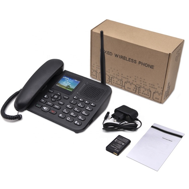 Volte Lte Gsm Desktop Landline phone Fixed Wireless Phone with Voip Sip Wifi Hotspot 2 Sim TF card Cordless Telephones