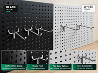Organisateur mural en acier galvanisé robuste avec panneau perforé thermolaqué pour accessoires de jeu
